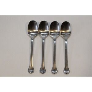 4 Place/Oval Soup Spoons Dansk KOBENHAVN Stainless Flatware